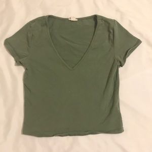 Garage V Neck Crop Top